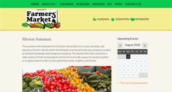 Desktop Screenshot of mankatofarmersmarket.com